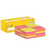 Post-it Notes Autocollantes, Couleurs Néon Assorties, 24 Blocs, 76 mm x 76 mm, 100 Feuilles par Bloc - Feuillets Adhésifs pour Prise de Notes, Listes de Tâches et Rappels