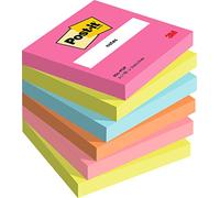 Post-it Notes repositionnables Poptimistic 76 x 76 mm – Assorties – Lot 6 blocs de 100 feuilles