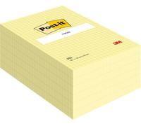 Post-it Notes autocollantes Grand format XXL Grille 101×152 mm 6 blocs de 100 feuilles Jaune canari