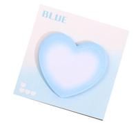 post-it, Notes autocollantes multicolores en forme, 30 feuilles de papeterie scolaire dessin animé(Blue - Love)