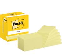 Post-it Notes Autocollantes, Pack de 12 Blocs, 100 Feuilles par Bloc, 76 mm x 127 mm, Jaune Pastel - Feuillets Adhésifs pour Prise de Notes, Listes de Tâches et Rappels