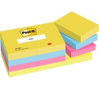 Post-It 653TFEN Carré Multicolore 100 feuilles Auto-adhésif