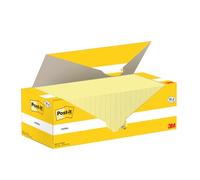 Post-it Notes Autocollantes, Pack Promo 18 Blocs + 6 GRATUITS, 100 Feuilles par Bloc, 76 mm x 76 mm, Jaune Pastel - Feuillets Adhésifs pour Prise de Notes, Listes de Tâches et Rappels
