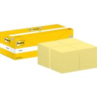 Post-it Notes Autocollantes, Pack Promo de 12 Blocs + 12 GRATUITS, 100 Feuilles par Bloc, 76 mm x 76 mm, Jaune Pastel - Feuillets Adhésifs pour Prise de Notes, Listes de Tâches et Rappels