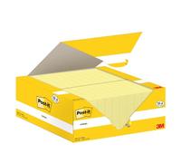 Post-it Notes repositionnables 38 x 51 mm - Jaune - Pack 18 blocs de 100 feuilles + 6 gratuits