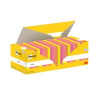 Post-it Notes autocollantes Pack promo 18+6 gratuits 100 feuilles 76x76 mm Couleurs assorties
