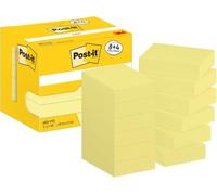 Post-it Notes Autocollantes, Pack Promo, Pack de 8 + 4 Blocs GRATUITS, 100 Feuilles par Bloc, 38 mm x 51 mm, Jaune Pastel - Feuillets Adhésifs pour Prise de Notes, Listes de Tâches et Rappels
