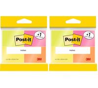 Post-it Notes Autocollantes, Pack Promotionnel, 3 Blocs + 1 GRATUITS, 38 mm x 51 mm, 100 Feuilles pro Bloc - Feuillets Adhésifs pour Prise de Notes, Listes de Tâches et Rappels (Lot de 2)