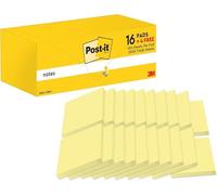 Post-it Notes Autocollantes, Promo Pack de 20 Blocs, 100 Feuilles par Bloc, 76 mm x 76 mm, Jaune Pastel - Feuillets Adhésifs pour Prise de Notes, Listes de Tâches et Rappels
