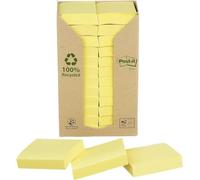 Post-it Notes Autocollantes, Recyclés - 24 Blocs, 100 Feuilles par Bloc, 38 mm x 51 mm - Feuillets Adhésifs pour Prise de Notes, Listes de Tâches et Rappels, Fabriqués à partir de Papier 100% Recyclé