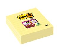 Post-it Blocs Super Sticky - Lot de 3, 70 feuilles, jaunes lignées 101 x 101 mm