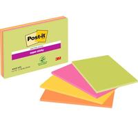 Post-it Note adhésive 7100043257 149 mm x 98 mm vert fluorescent, orange fluorescent, rose ultra, j