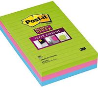 Post-it Notes Autocollantes Super Sticky, Grand Format XXL, Lignées, 101 mm x 15