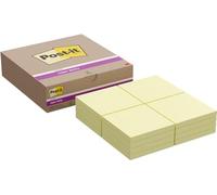 Post-it Notes Autocollantes Super Sticky, Pack de 16 Blocs, 90 Feuilles par Bloc, 76 mm x 76 mm, Jaune Pastel - Feuillets Super Adhésifs pour Prise de Notes, Listes de Tâches et Rappels