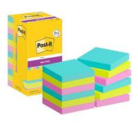 Post-it Notes Autocollantes Super Sticky, Pack Promo de 8 Blocs + 4 GRATUITS, 90 Feuilles par Bloc, 76 mm x 76 mm - Feuillets Super Adhésifs pour Prise de Notes, Listes de Tâches et Rappels