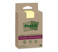 Post-it Notes Autocollantes Super Sticky, Recyclés, Grand Format XXL, Lignées, Pack de 4 Blocs, 45 Feuilles par Bloc, 102 mm x 152 mm - Notes Autocollantes Fabriquées à partir de Papier 100% Recyclé