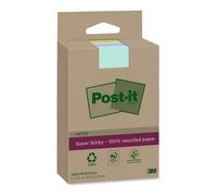 Post-it Bloc de notes Super Sticky Recyclées Lignées 102 x 152 mm Couleur assorties - Lot de 4 blocs de 45 Feuilles