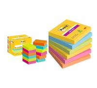 Post-it Notes Couleurs Poptimistic, 12 Blocs de 100 Feuilles, 38 mm x 51 mm, Rose & Super Sticky Carnival, 6 Blocs de 90 Feuilles, 76 mm x 76 mm