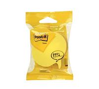 Post-it Notes en Forme de Bulle, 3 Blocs (228 Feuilles), 70 mm x 70 mm | Notes Autocollantes pour Dévidoir, Se prennent d'Une Main, pour Rappels, Listes et Messages ; Se Retirent sans Traces