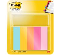 Post-it Notes Markers, Beachside Colour Collection, 15 mm x 50 mm, 50 Sheets/Pad