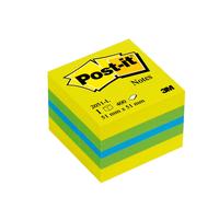 Post-it Notes - Mini Cube - Neon Yellow, Ultra Green, Ultra Blue, Ultra Green, N