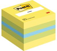 Post-it Mini-cube carré Notes repositionnables – 400 feuilles – Coloris assortis néons – 51 x 51 mm