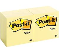 Post-it Notes notes adhésives 51 x 76 mm jaune 12 blocs à 100 feuilles