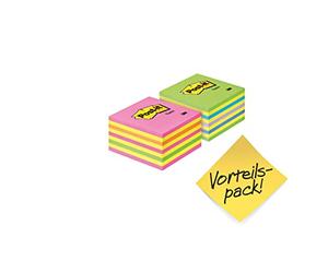 Post-it Notes Recy s, Couleurs Assorties, Pack de 6 Blocs, 100 Feuilles par Bloc, 38 mm x 51 mm, Vert, Rose, Jaune, Bleu - Notes Autocollantes Fabriquées avec du Papier Recyclé à 100%