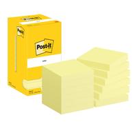 Post-it Notes repositionnables 76 x 76 mm - Jaune - Lot 12 blocs de 100 feuilles