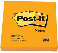 Post-it - Bloc de 100 feuilles couleurs Néon mono-couleur 76x76mm orange Orange G