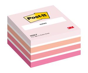 Post-it Notes repositionnables 76 x 76 mm - Rose Aquarelle - Bloc de 450 feuilles