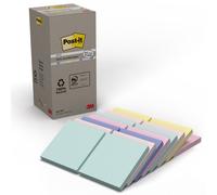 Post-it Notes autocollantes – Pack 16 blocs, 100 feuilles/bloc, 76×76 mm – 100% papier recyclé