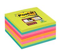 post-it bloc-note super sticky notes, 76 x 76 mm, assorti noir