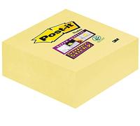 Post-it Notes Super Sticky Cube, 270 Feuilles, 76 mm x 76 mm, Jaune | Notes Autocollantes Super Adhésives Repositionnables pour Rappels, Listes et Planification ; Aussi sur Surfaces Verticales