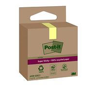 Post-it Notes Super Sticky Papier Recyclé 3 Blocs 210 Feuilles 47,6x47,6mm | Notes Autocollantes, Papier Recyclé, Super Adhésives aussi sur Surfaces Verticales pour Rappels, Listes et Planification