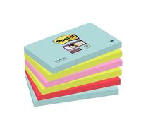 Post-It Paquet De 6 Bloc-Notes Adhésifs Super Sticky Notes, 127 X 76 Mm,