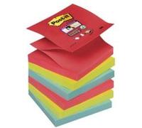 Post-It 6 Znotes Super Sticky Couleurs Vitamine 90 Feuilles 76x76mm