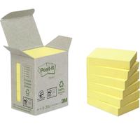 Notes Repositionnables Jaunes Recyclées Post-It 38 X 51 Mm - En Tour Distributrice - Bloc De 100 Feuilles - Lot De 6