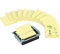 Post-it Recycling Z-Notes distributeur noir / transparent incl.12 blocs