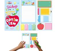 Post It Rigolo Pour Enseignants-Kit De Notes Autocollantes-Formes Variées-Idéal Pour Les Rappels,Les Notes Et L'organisation-Parfait Pour La Rentrée Scolaire Et Comme Cadeau D'ensei