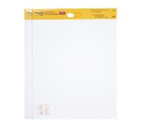 Post-it Bloc mémo - 20 feuilles auto-adhésives blanches + adhésifs Command - 50 x 58,4 cm