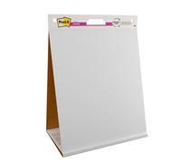 Post-It Super Sticky Table Top Meeting Charts, Pack de 1 Bloc avec 20 Feuilles (58,4 cm x 50,8 cm) Blanche - Paperboard Adhésif Repositionnable pour Réunions et Sessions de Brainstorming