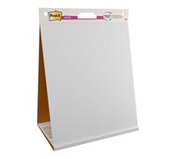 Post-It Super Sticky Table Top Meeting Charts, Pack de 1 Bloc avec 20 Feuilles (58,4 cm x 50,8 cm) Blanche - Paperboard Adhésif Repositionnable pour Réunions et Sessions de Brainstorming
