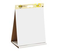 Post-it® Super Sticky Meeting Chart auto-adhésif avec support et tableau blanc - blanc - 58.4 cm x 50.8 cm - 20 feuilles 6 blocs/paquet