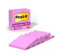 Post-it Super Sticky Notes, 3 51 x 76, rose fluo, 5-pads/Lot | Fournitures scolaires et fournitures de bureau, 2 fois plus de pouvoir collant