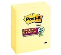 Post-it Notes Autocollantes Super Sticky, Pack Promo, 12 Blocs, 90 Feuilles par Bloc, 76 mm x 127 mm, Jaune Pastel - Feuillets Super Adhésifs pour Prise de Notes, Listes de Tâches et Rappels