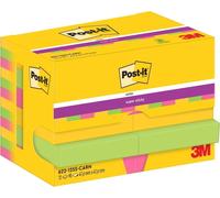 Post-it Super Sticky Notes notes adhésives 47,6 x 47,6 mm 12 blocs dans un distributeur en carton