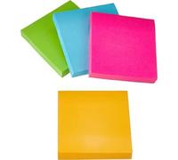 Post-it Note adhésive 654SE24P 76 mm x 76 mm orange fluorescent, vert fluorescent, rose ultra, bleu