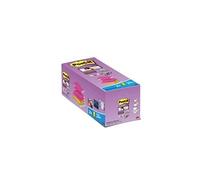 Post-it - Blocs autocollants Super Sticky R330S16 - lot de 16 x 90 76x76 mm (bleu/jaune/rose/vert)