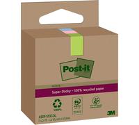 Post-It Super Sticky Recycling Notes, 47,6 X 47,6 Mm, Coloré